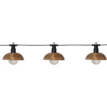 Ljusslinga Star Trading Cesta LightLV 6L Utebelysning Svart/Brun 3,5m