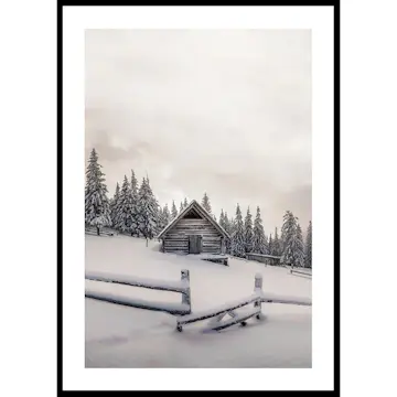 Poster Gallerix Cabin In Snow