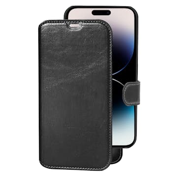 Mobilfodral Champion Slim Wallet iPhone 14 Pro Svart