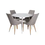 Matgrupp Basic Home Ridones Runt100 cm med 4 Ludvig Matstol