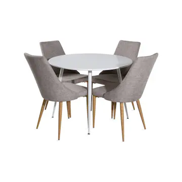 Matgrupp Basic Home Ridones Runt100 cm med 4 Ludvig Matstol