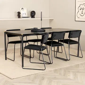 Matgrupp Venture Home Paris med 6 Kungshamn Stolar