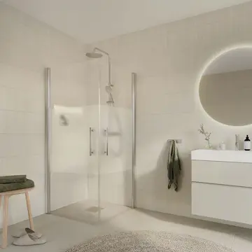 Duschhörn Arrow Corner Delvis Frostat Glas