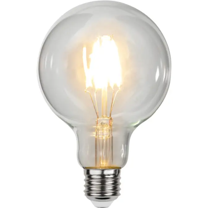 LED-lampa Star Trading Clear E27 G95