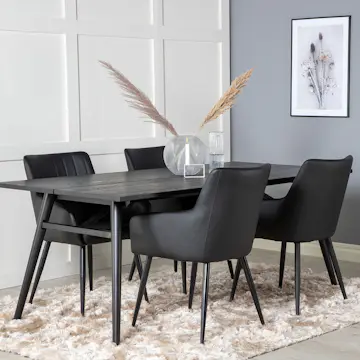 Matgrupp Venture Home Sleek med 4 Comfort stolar