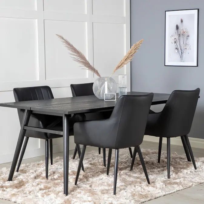 Matgrupp Venture Home Sleek med 4 Comfort stolar