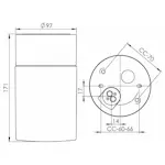 Vägg-/Taklampa Ifö Electric Opus 100/175 IP44 Rak E27