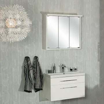 Möbelpaket Noro Fix Trend 750 Spegelskåp Alva 750 Vit Matt