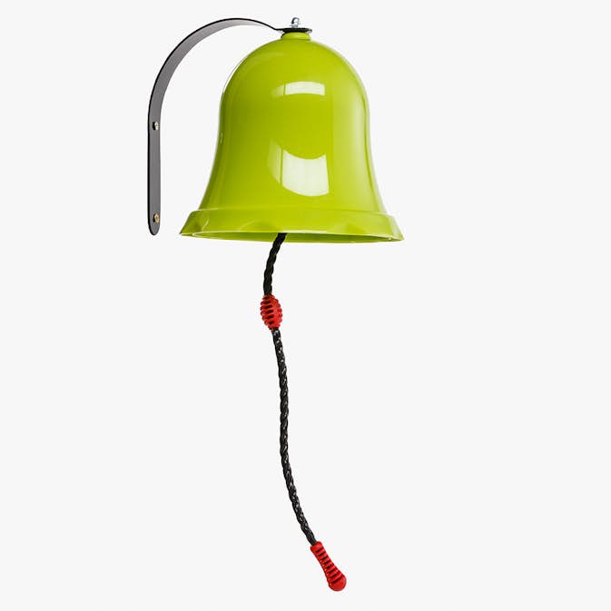 Lekplatsklocka Hörby Bruk Limefärgad Klocka i Plast för Utomhuslek