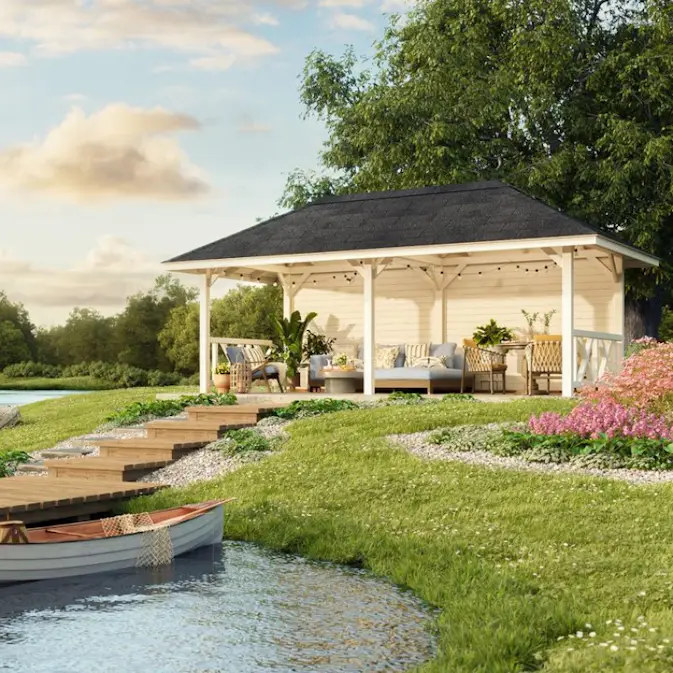 Stuga Palmako Bianca 16,6 m2 Set 2