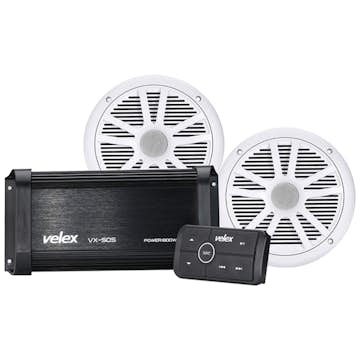 Marinhögtalare Velex Marine Högtalarset med kontroll och bluetooth