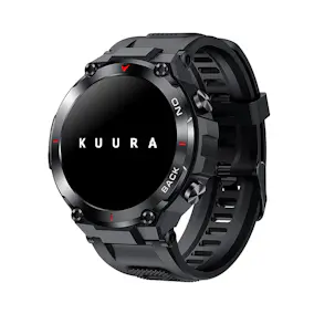 Smartwatch Kuura Sport S5 GPS V3 Svart Löparklocka med Pulsmätare