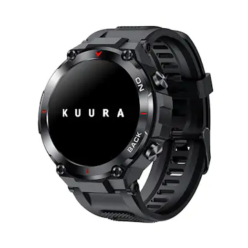 Smartwatch Kuura Sport S5 GPS V3 Svart Löparklocka med Pulsmätare