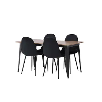 Matgrupp Venture Home Tempe 140 cm med 4 Polar Stolar Sammet