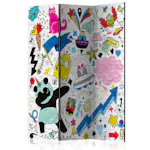 Rumsavdelare Skärmvägg Arkiio Energetic Panda 135x172 cm