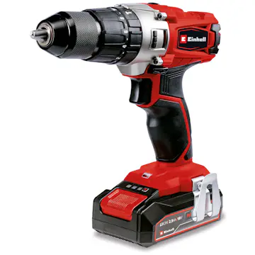 Slagborrmaskinskit Einhell TE-CD 18/2 Li-i med 1x2,5 Ah Batteri och 22 delars Bit- och Borrset