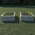 Odlingskrage Skotte Garden Nr.12 för Betongplattor, Rektangulär Zinkplåt, Pallkrage för Odling