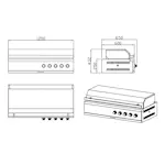 Gasolgrill Myoutdoorkitchen 5 brännare och Sidobrännare