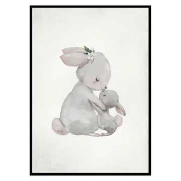 Poster Gallerix Watercolor Rabbits
