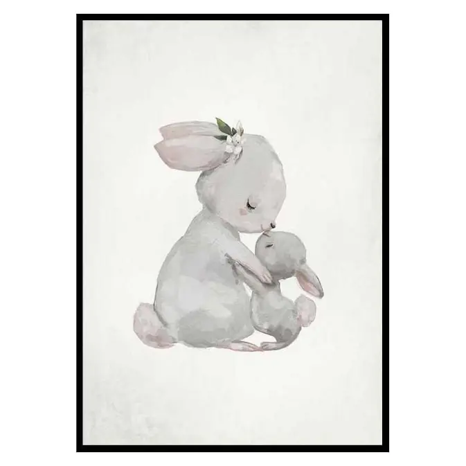 Poster Gallerix Watercolor Rabbits