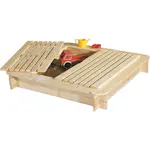Utomhusleksak Jabo Trävit Sandlåda med Lock 120x120 cm