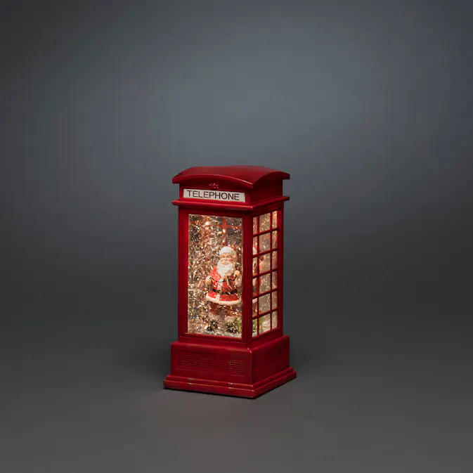 Juldekoration Gnosjö Konstsmide Telefonkiosk med Tomte