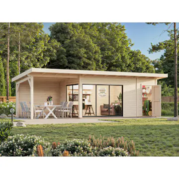 Stuga Palmako Andrea 24,2 m² Slide (inv. 15,2+7,9 m²)