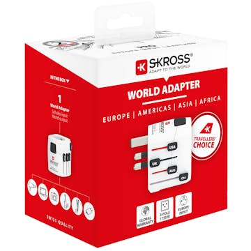 Reseadapter Skross PRO Jordad - Universell Anslutning för Resenärer