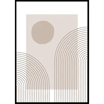 Poster Gallerix Abstract Lined No1