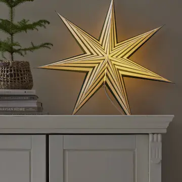 Adventsstjärna Star Trading Stripe Papperstjärna 60 cm