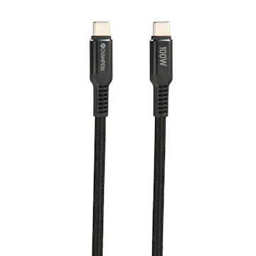 USB-C Champion kabel 100W 1m Svart