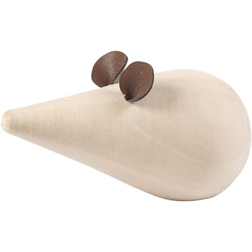 Mus Creativ Company Av Ljust Trä 10x5,5 cm 1 St