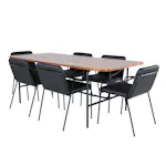 Matgrupp Venture Home Chicago matbord och Tjärö matstol Brun