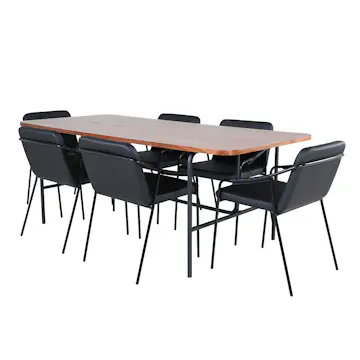 Matgrupp Venture Home Chicago matbord och Tjärö matstol Brun