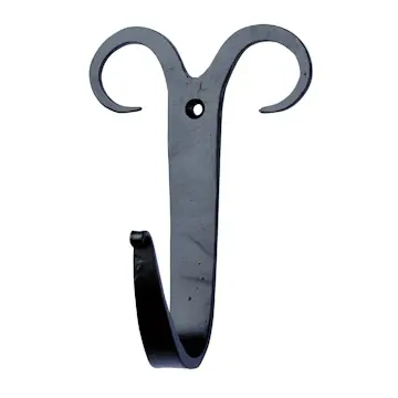Klädkrok Millers 1-Krok Smide Svart 125 mm