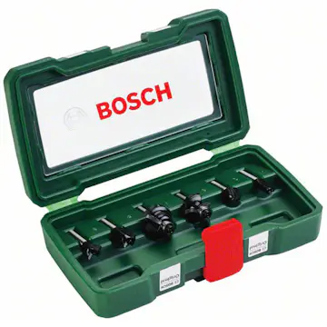Frässtålset Bosch Power Tools 6 st TC (6 mm Skaft)