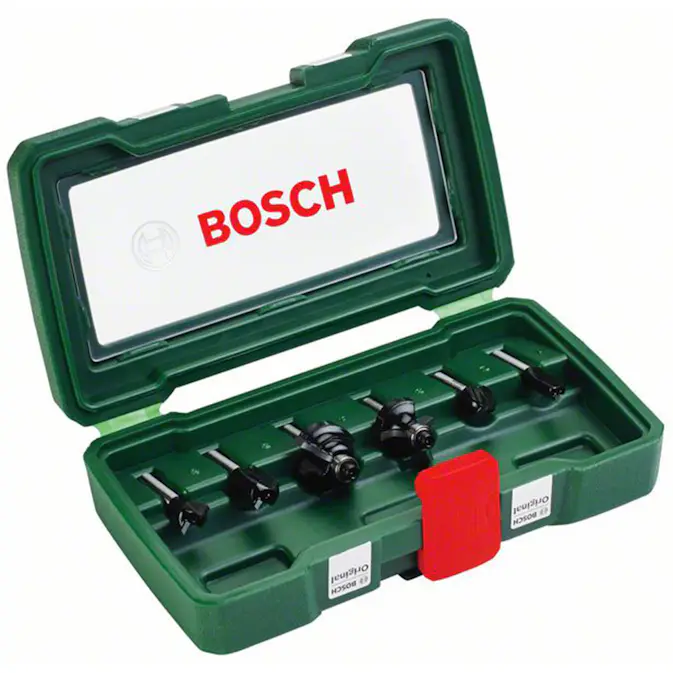 Frässtålset Bosch Power Tools 6 st TC (6 mm Skaft)