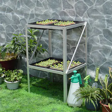 Odlingsbänk GOP 2 st Hyllplan med 4 st Odlingstråg