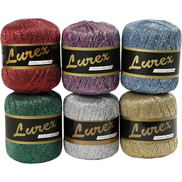 Garn Creativ Company Lurex Mixade Färger 160 m 6x25 g/1 Förp