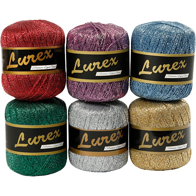 Garn Creativ Company Lurex Mixade Färger 160 m 6x25 g/1 Förp