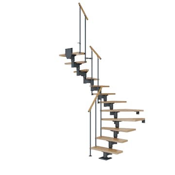 Spartrappa Dolle Cork Ek Steg 1/2 Svängd Classic II Räcke