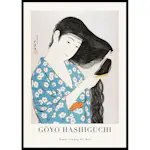 Poster Gallerix Woman Combing Her Hair By Goyō Hashiguchi