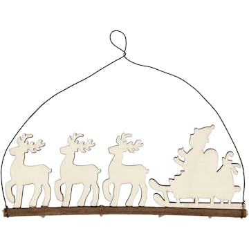 Juldekoration Creativ Company Renar med Kälke 8x0,5x22 cm 1 st