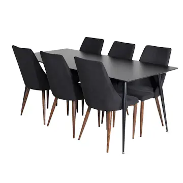 Matgrupp Venture Home Silvia med 6 Laura Stolar Polyestertyg