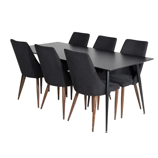 Matgrupp Venture Home Silvia med 6 Laura Stolar Polyestertyg