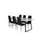 Matgrupp Venture Home Estelle med 6 Sly Stolar Konstläder