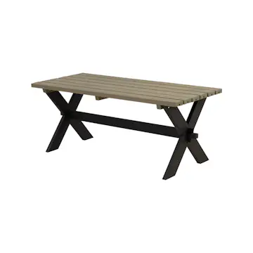 Träbord Utomhus PLUS Nostalgi Gråbrun/Svart i Furu