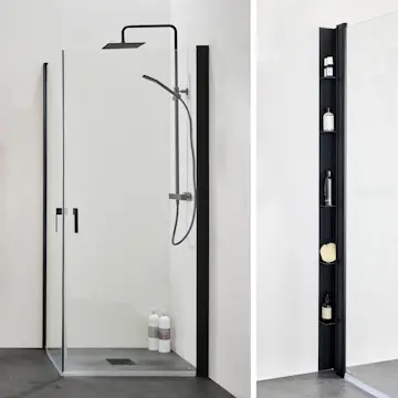 Duschpaket Hafa Duschhörn Igloo Pro med Duschhylla Place