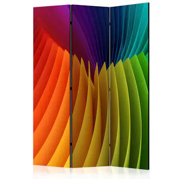 Rumsavdelare Skärmvägg Arkiio Rainbow Wave 135x172 cm