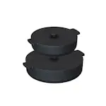 Gjutjärnsset OFYR Svarta Gjutgärnspannor 21/26 cm 2-pack